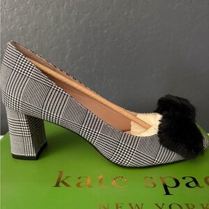 KATE SPADE New York, - “Carine” Blk/Wht Pumps,  Sz 8M - NEW